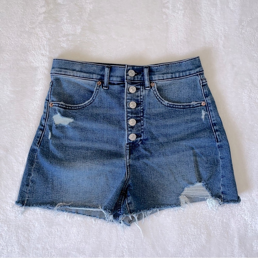 Express High Waisted Mom Jean Shorts